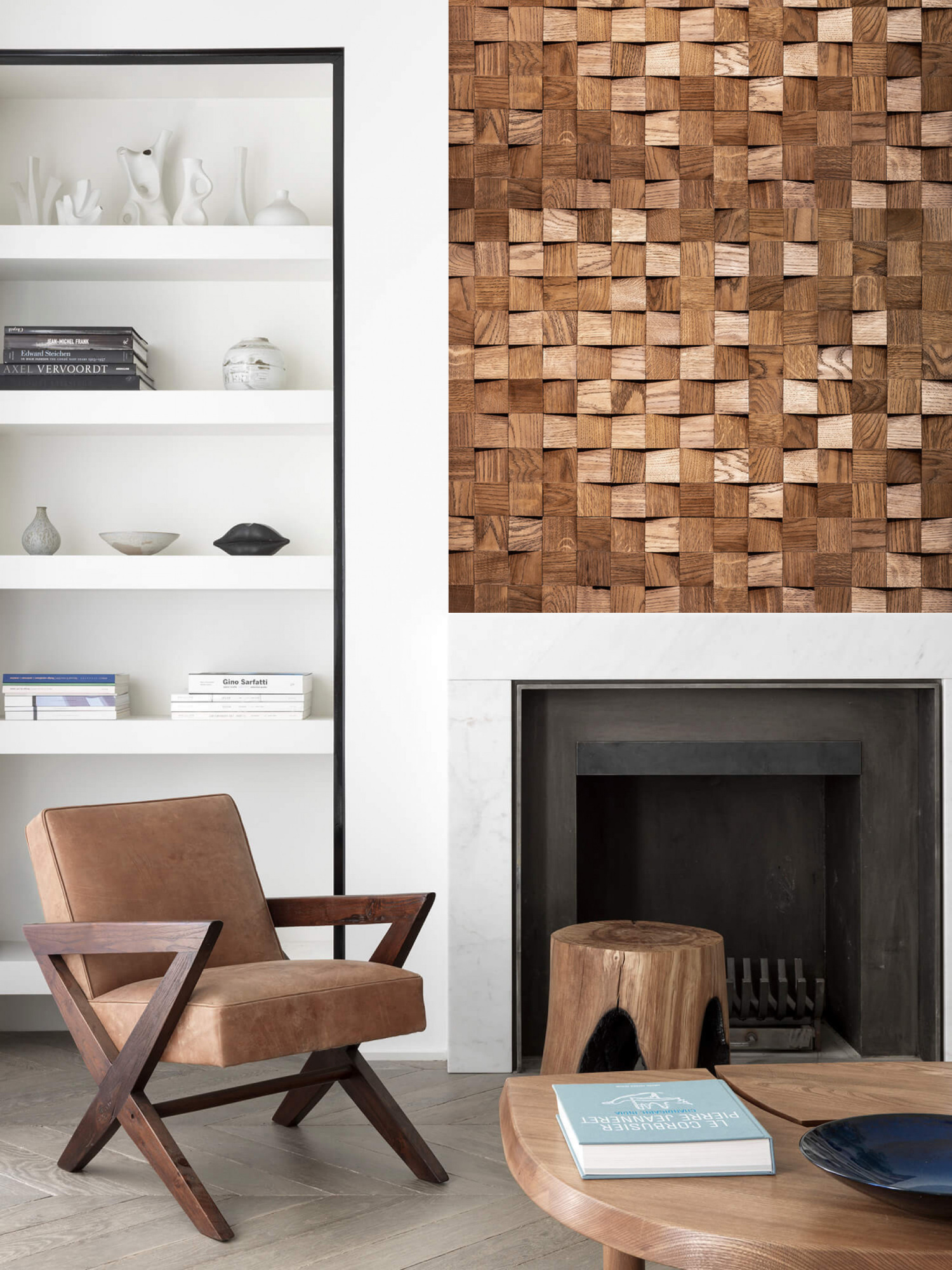 Стеновая панель Tarsi/Тарси Спил 300х300 мм Дуб/шлифованный